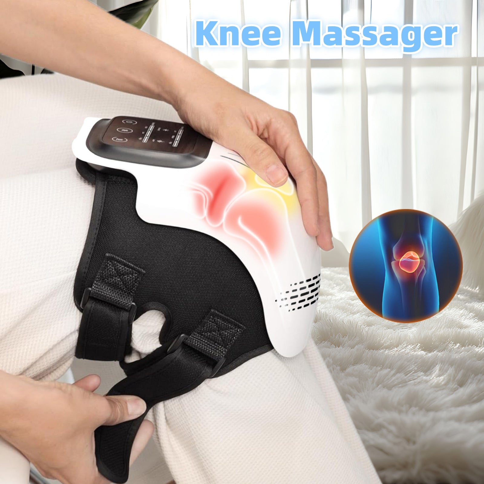 Intelligent Heated Knee Massager – Infrared, Vibration & Pain Relief Therapy