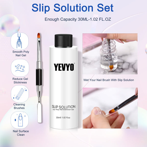 6 Pcs Polygel Nail Kits With Uv Light, Sliding Solution, Top | Other