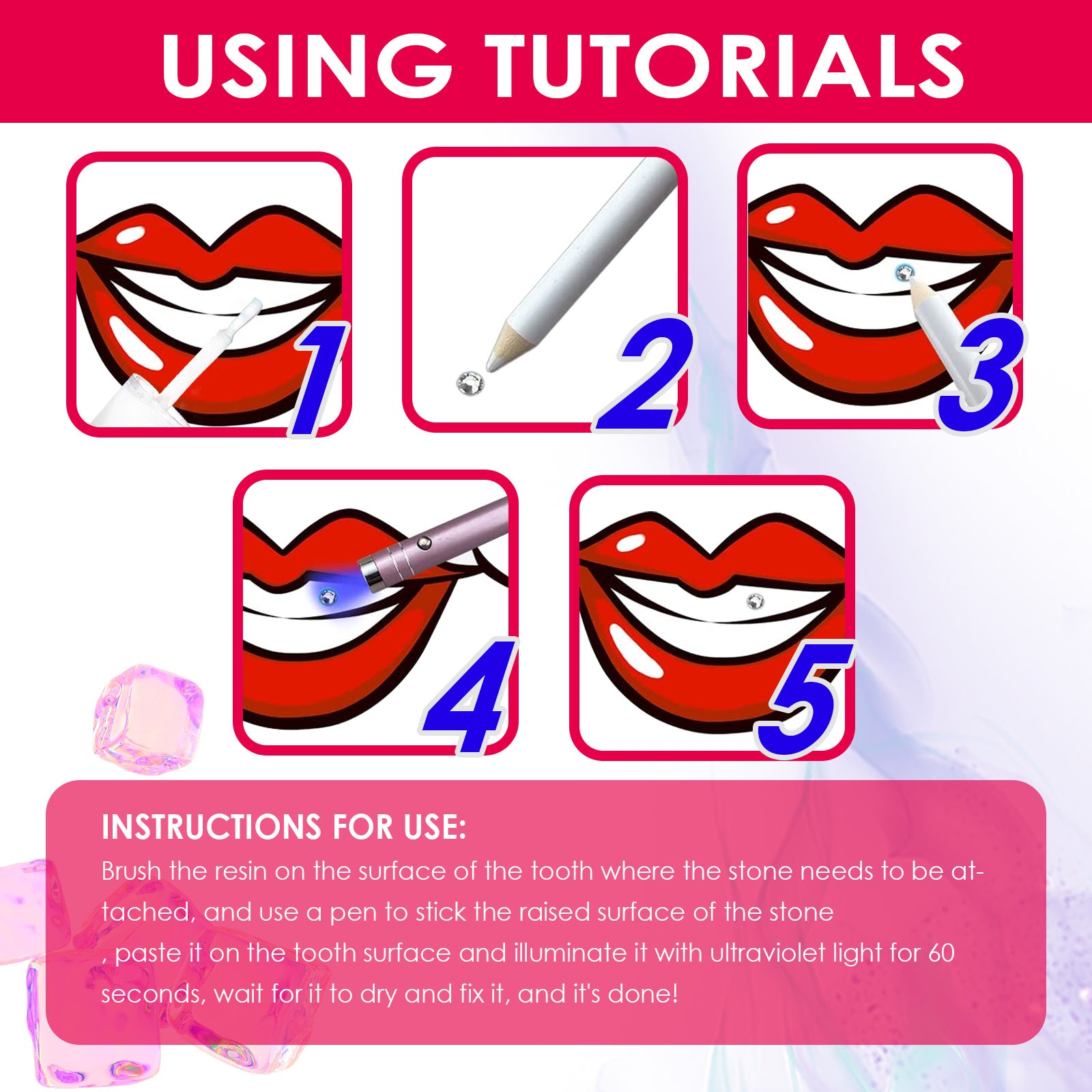 Jaysuing Tooth Gem Kit Jewelry Is Easy To Disassemble And In | Jewelry & Accessories