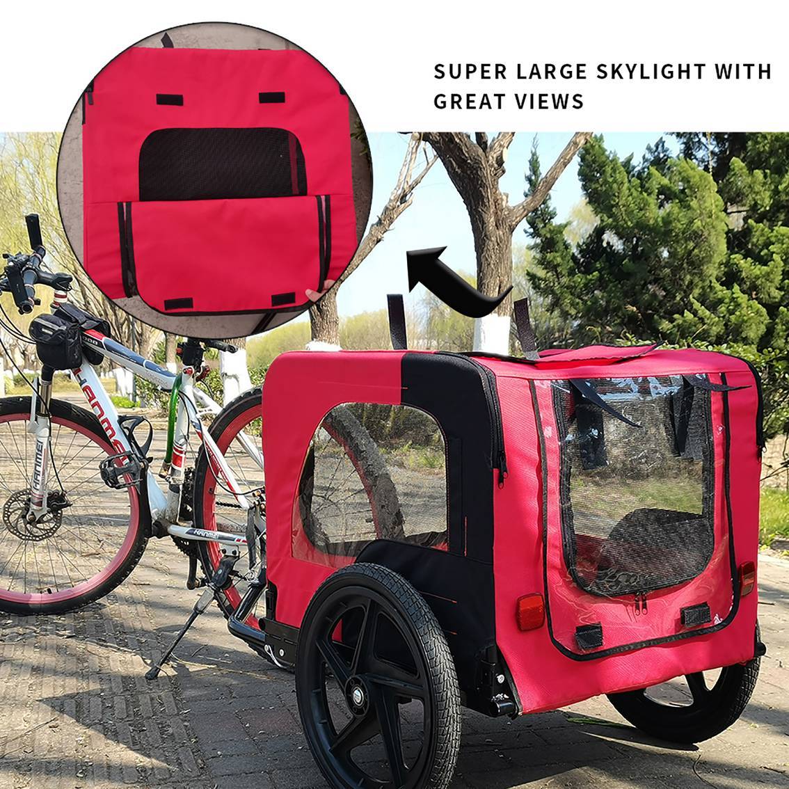 Bicycle Trailer For Pets Outdoor Foldable Dog Trailer With R | Other