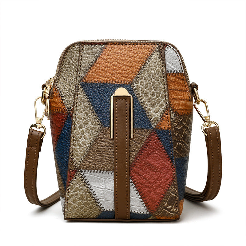 Fashion Soft Leather Stitching Shoulder Bag | Luggage & Bags