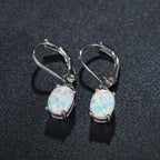 Four-claw Oval Opal Earrings European And American Ornament | Jewelry & Accessories