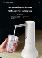 Wireless Electric Water Dispenser – LED Screen, Foldable Pump for Bottled & Mineral Water