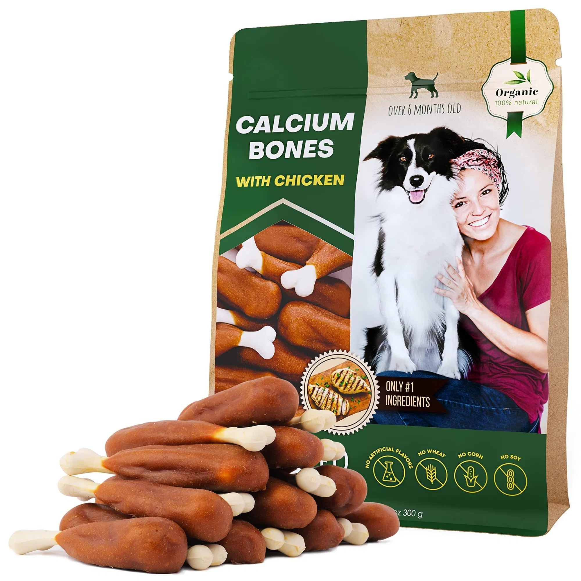 Dog Calcium Bones Wrapped Chicken & Rawhide Free Chew Treats | Other
