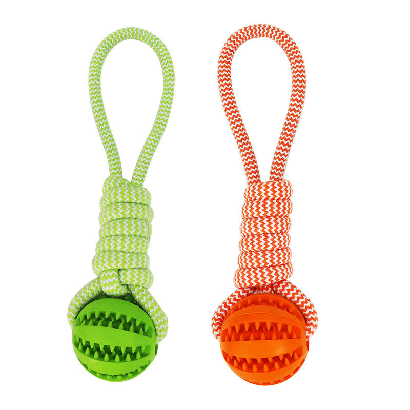 Dog Toy Treat Balls Interactive Hemp Rope Rubber Leaking Bal | Electronic Learning Toys