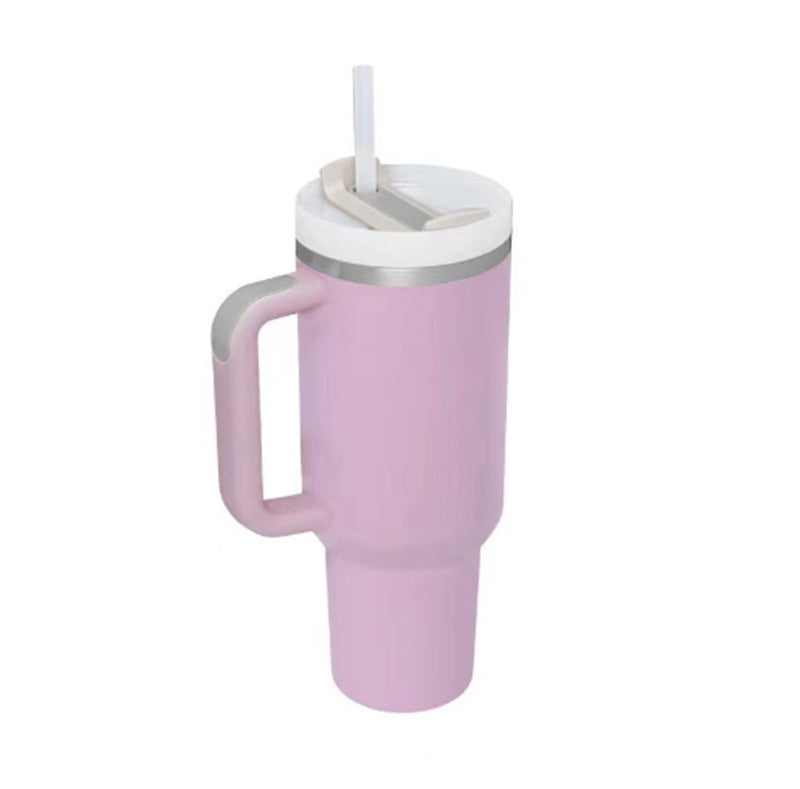40 Oz Tumbler With Handle Straw Insulated, Stainless Steel S | Other