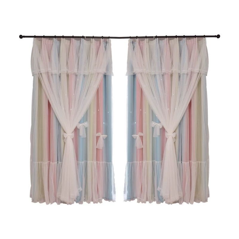 Nordic Simple Hollow Star Princess Wind Bedroom Blackout Cur | Other