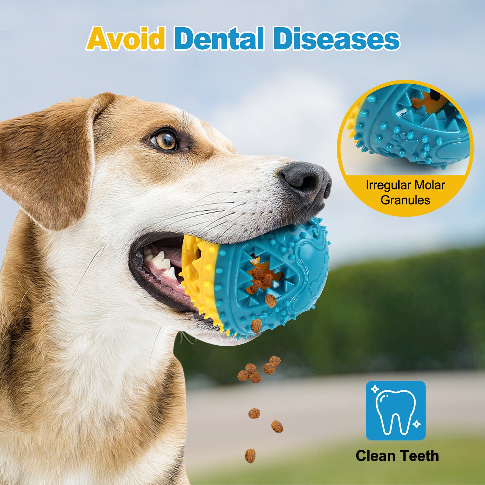 Dog Chew Toy Grinding Teeth Sound Ball Toy Leaking Food Ball | Electronic Learning Toys