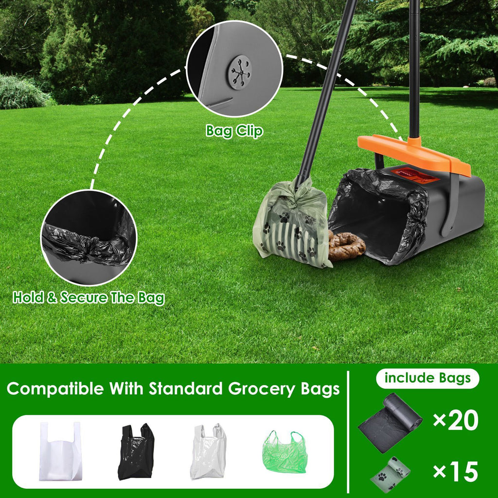 1set Pooper Scooper Kit Dog Poop Rake & Swiveling Bin Poop H | Other