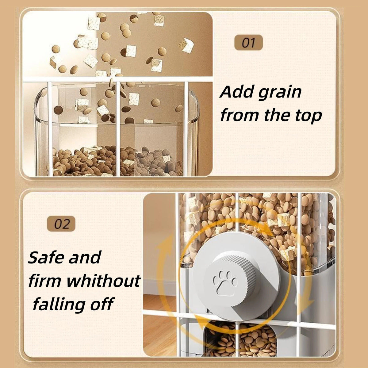 1.2l Automatic Pet Feeder Cage Hanging Bowl, Suitable For Sm | Other