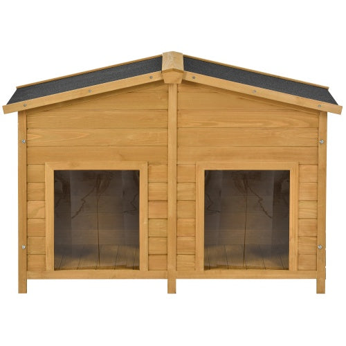 Large Wooden Dog House Outdoor Hut Style With Porch, 2 Doors | Other