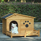 48 Wooden Dog House Outdoor With Porch, Dog Kennel With Wate | Other
