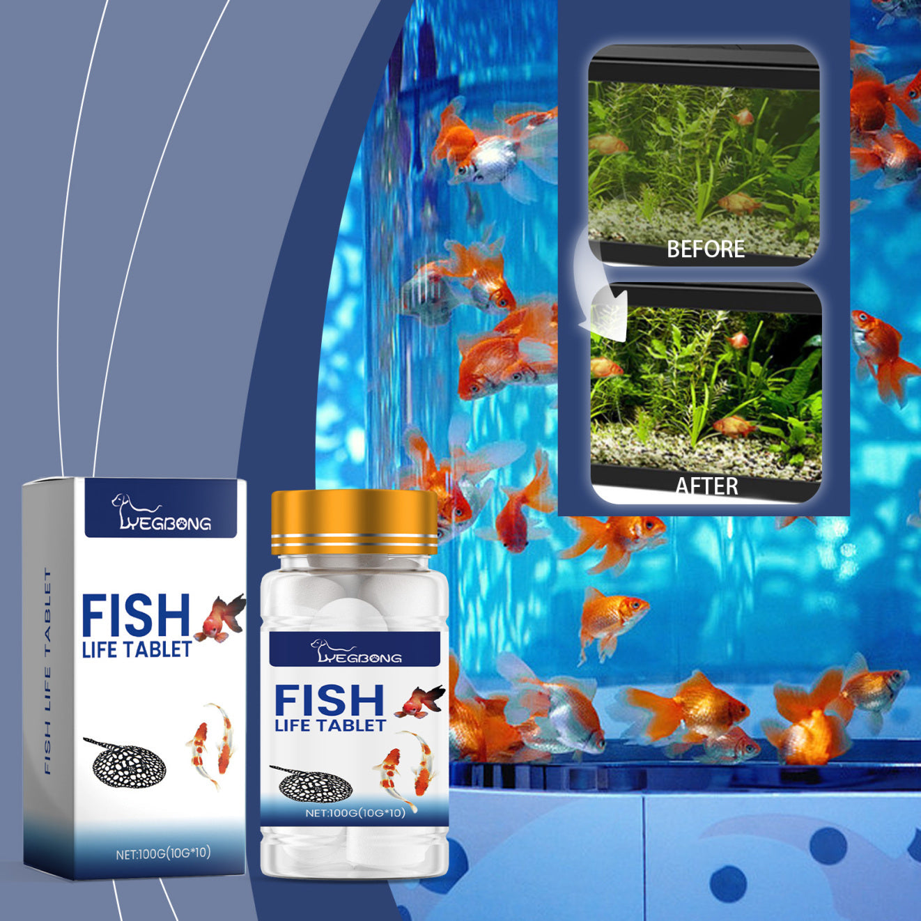 Yegbong Ornamental Fish Aquarium Salt Tablets Fish Tank Salt | Other