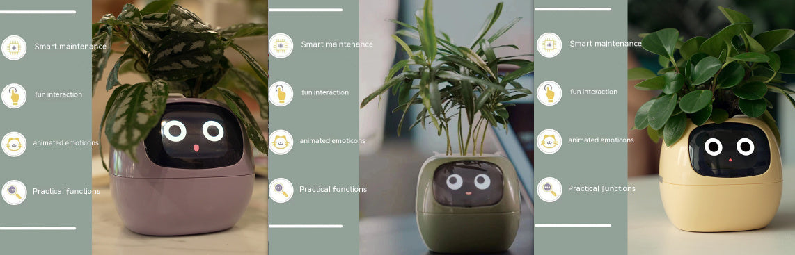 Smart Planter with AI Sensors – Interactive Plant Care with 49+ Expressions & Real-Time Monitoring