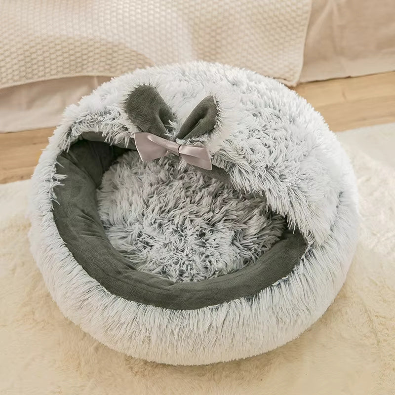 Winter Long Plush Pet Cat Bed Round Cat Cushion Cat Hous | Other