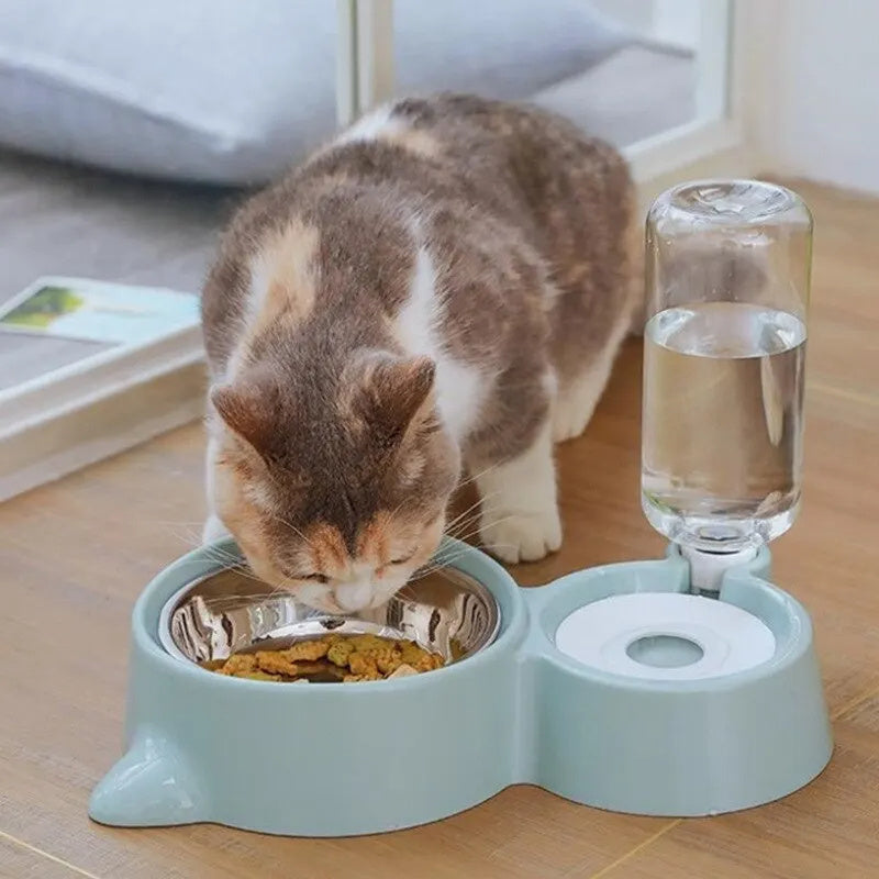 Pet Dog Cat Bowl Fountain Automatic Food Water Feeder Contai | Other