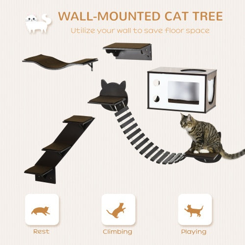 Pawhut Cat Shelves With Ergonomically Curved Platform, Cozy | Other