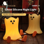 👻 Halloween Silicone Ghost Bedside Lamp – Touch Control Night Light