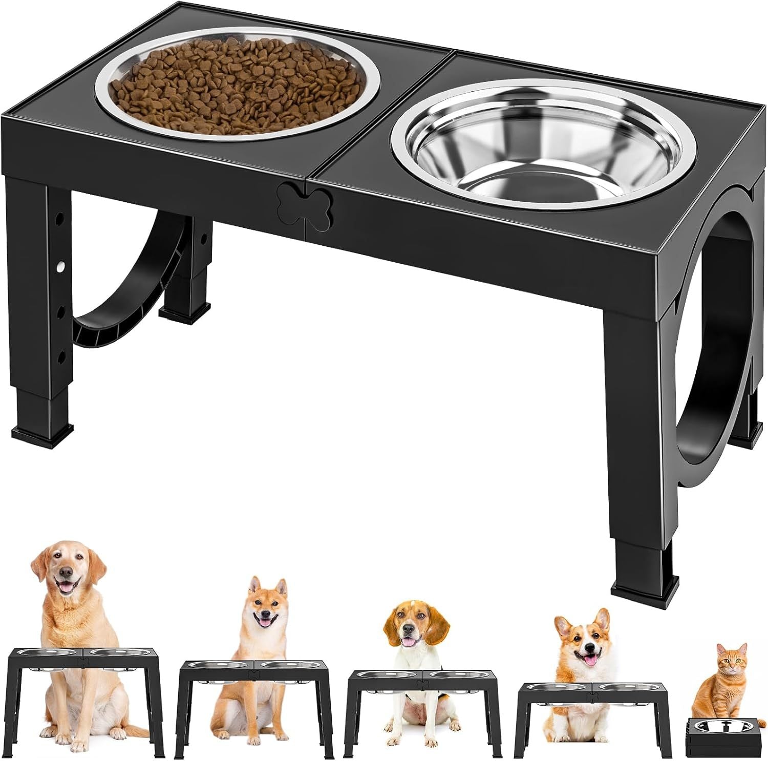 Xia Z Fashion Pet Products Black Dog Bowl Holder | Other
