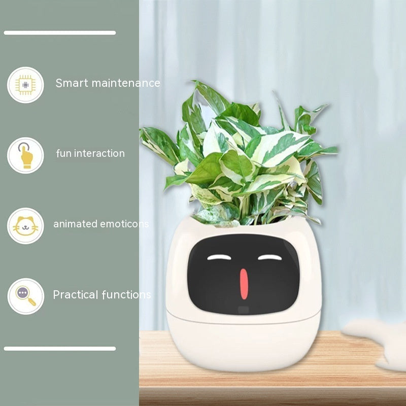 Smart Planter with AI Sensors – Interactive Plant Care with 49+ Expressions & Real-Time Monitoring