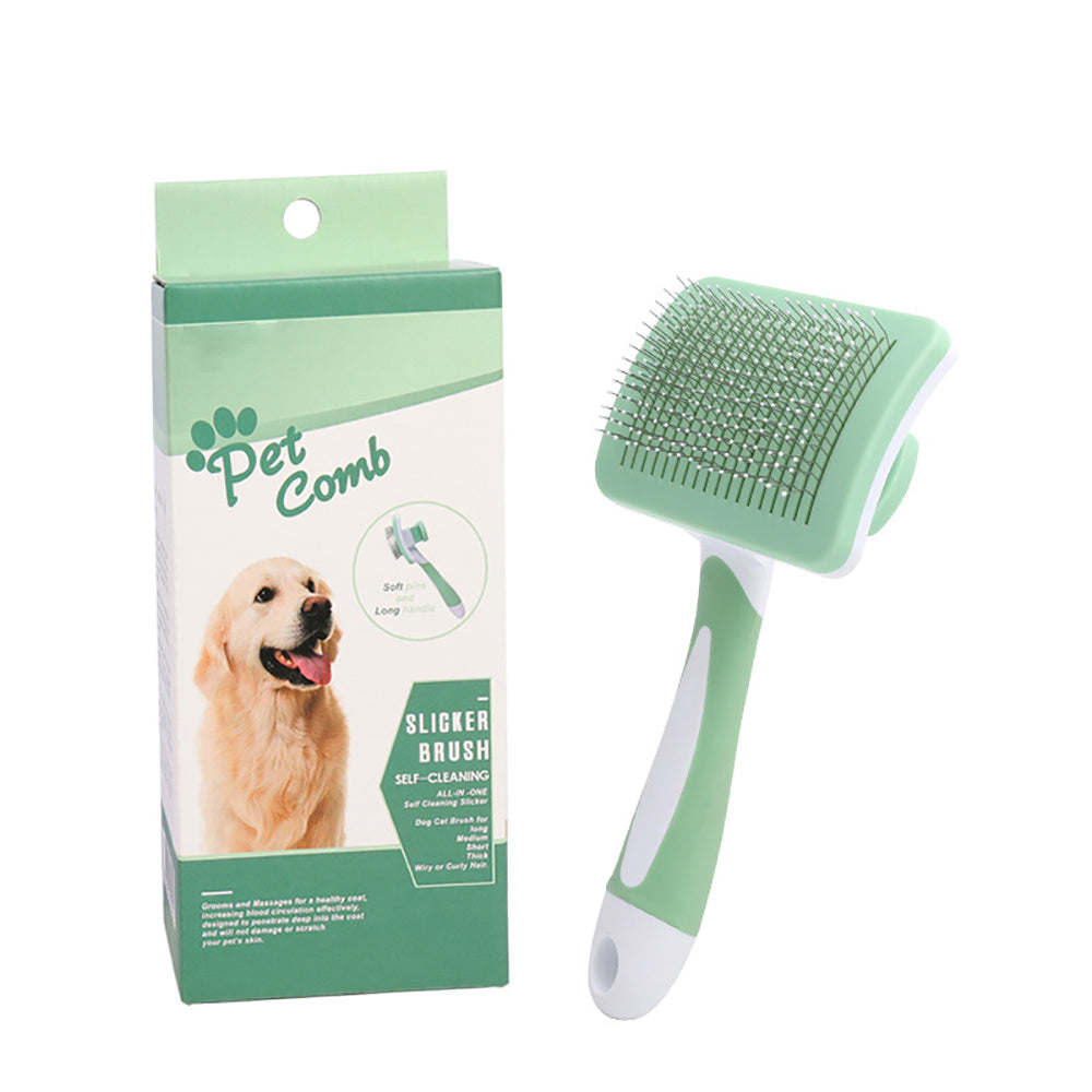 Self Cleaning Slicker Brush For Dogs, Cats Pets-one Click Cl | Other