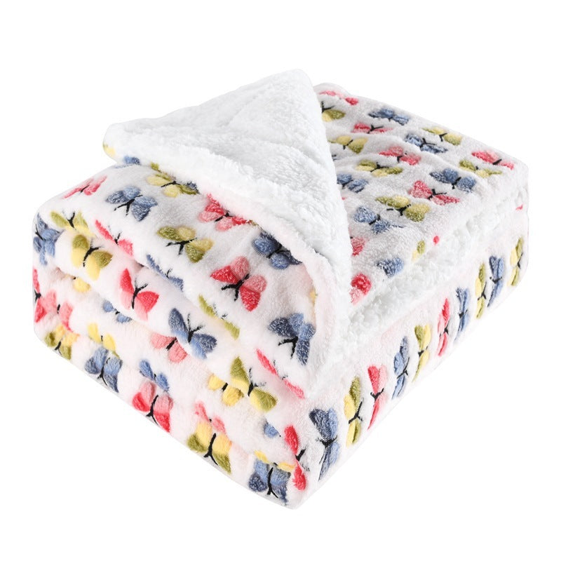 Thickened Flannel Lamb Wool Composite Double Blanket Leisure | Other