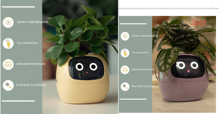 Smart Planter with AI Sensors – Interactive Plant Care with 49+ Expressions & Real-Time Monitoring