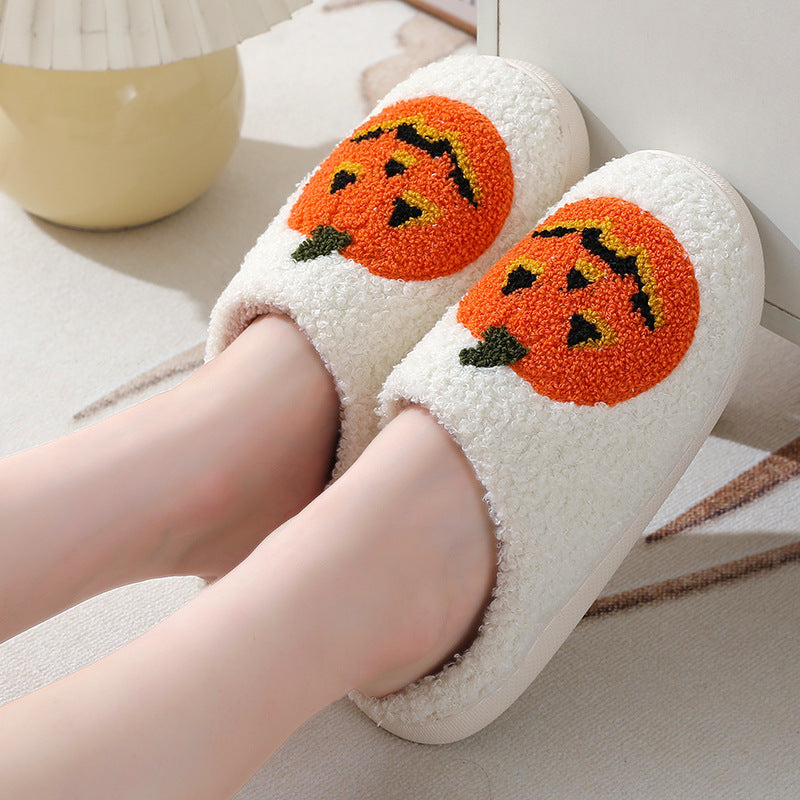Halloween Pumpkin Cartoon Slippers Warm Winter Slippers Men | Other