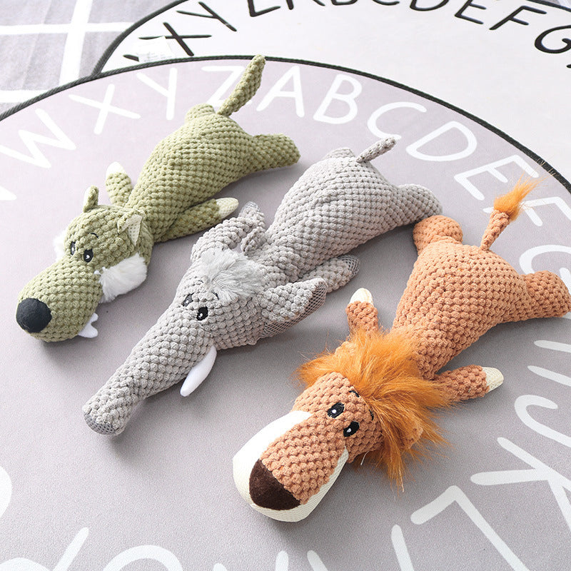 Plush Cartoon Puppy Dog Toy Pet Dog Chew Squeak Toy For Smal | Electronic Learning Toys