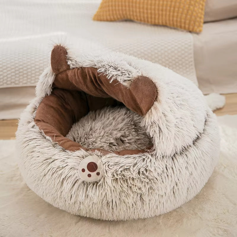 Winter Long Plush Pet Cat Bed Round Cat Cushion Cat Hous | Other