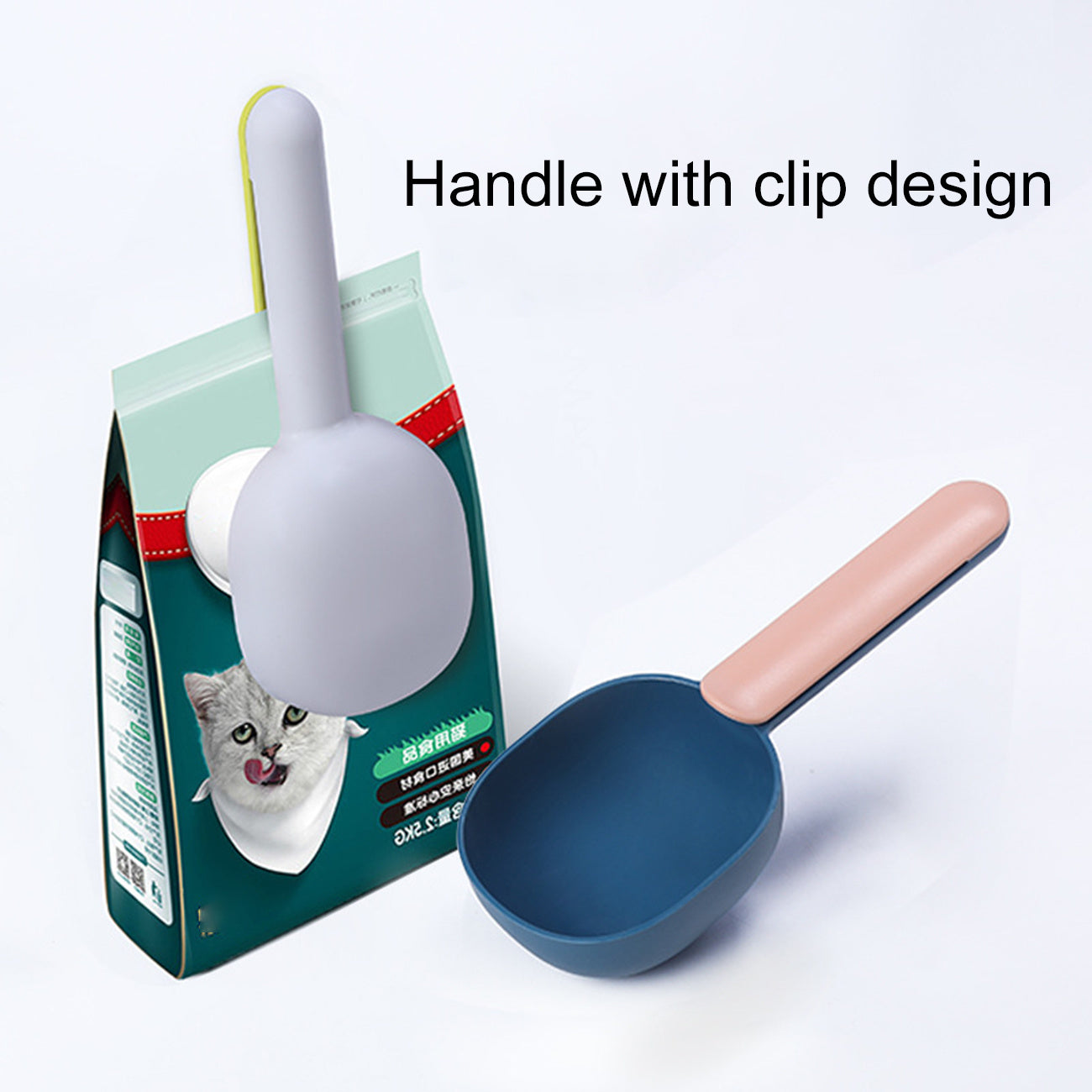 Pet Food Scoop With Ergonomic Bag Clip Handle For Cats Puppi | Luggage & Bags