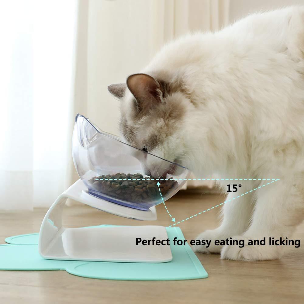 Non Slip Double Cat Bowl With Raised Stand Pet Food Cat Feed | Other