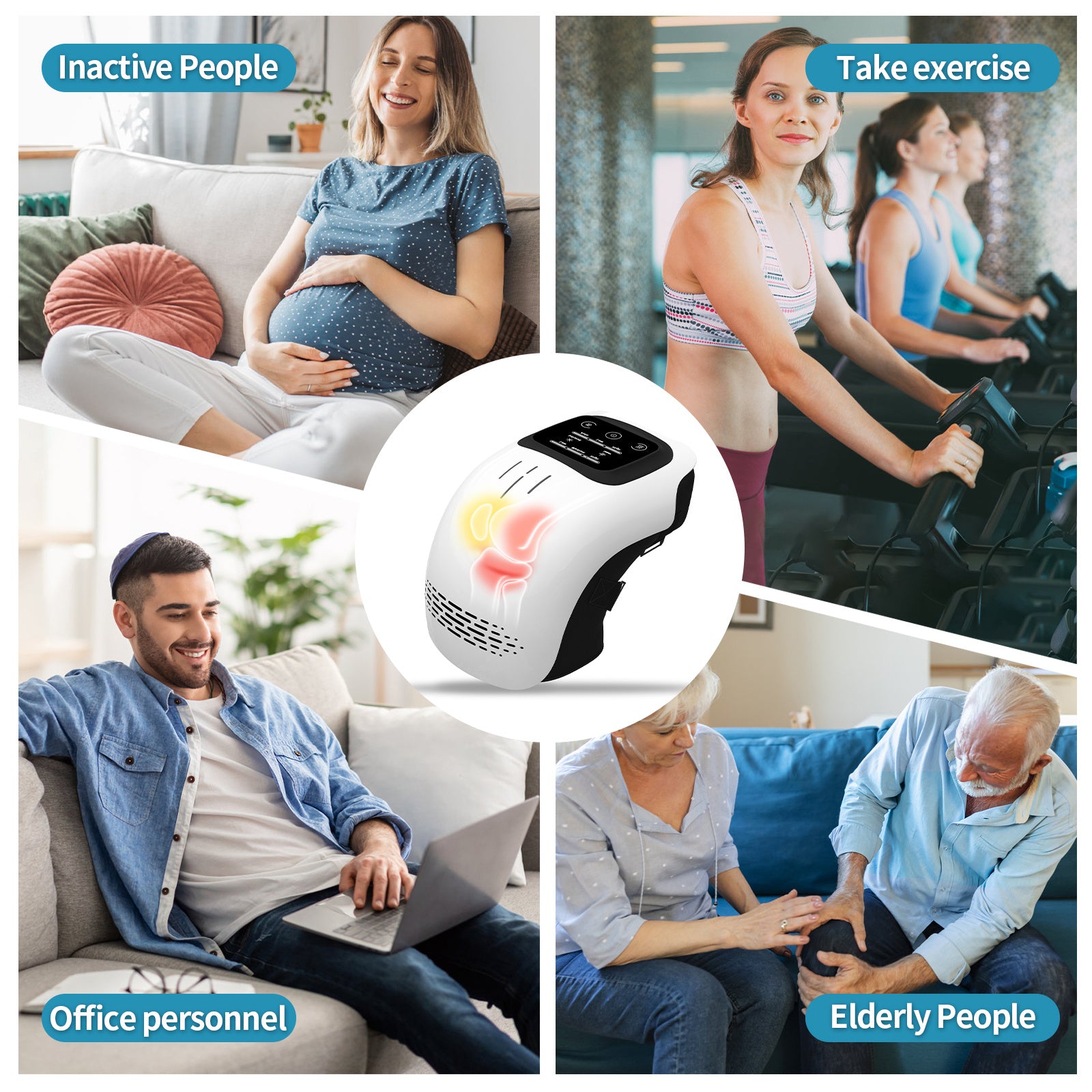 Intelligent Heated Knee Massager – Infrared, Vibration & Pain Relief Therapy