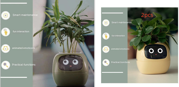 Smart Planter with AI Sensors – Interactive Plant Care with 49+ Expressions & Real-Time Monitoring