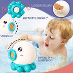 Octopus Fountain Bath Toy Water Jet Rotating Shower Bathroom | Electronic Learning Toys