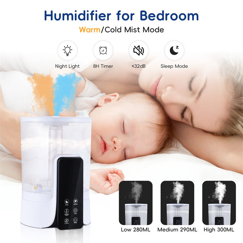 6l Large-capacity Humidifier Intelligent Timed Heating Spray | Other