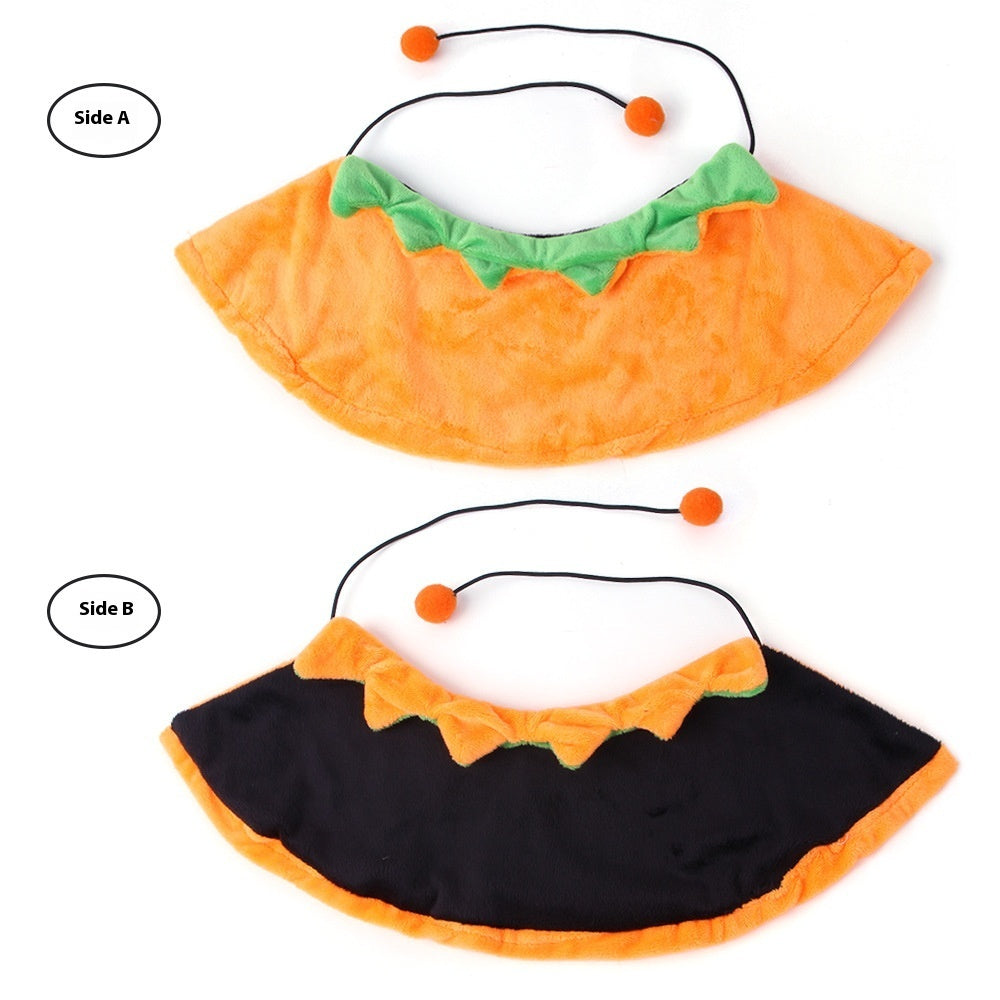 Halloween Pumpkin Double-sided Dog Cloak Cat Halloween Ornam | Other