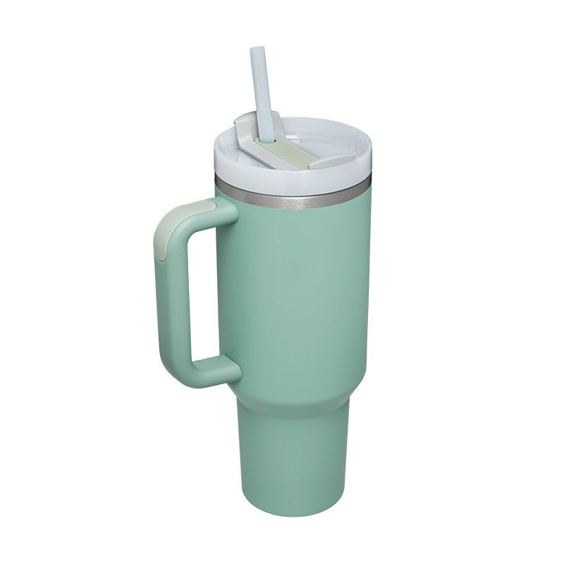 40 Oz Tumbler With Handle Straw Insulated, Stainless Steel S | Other