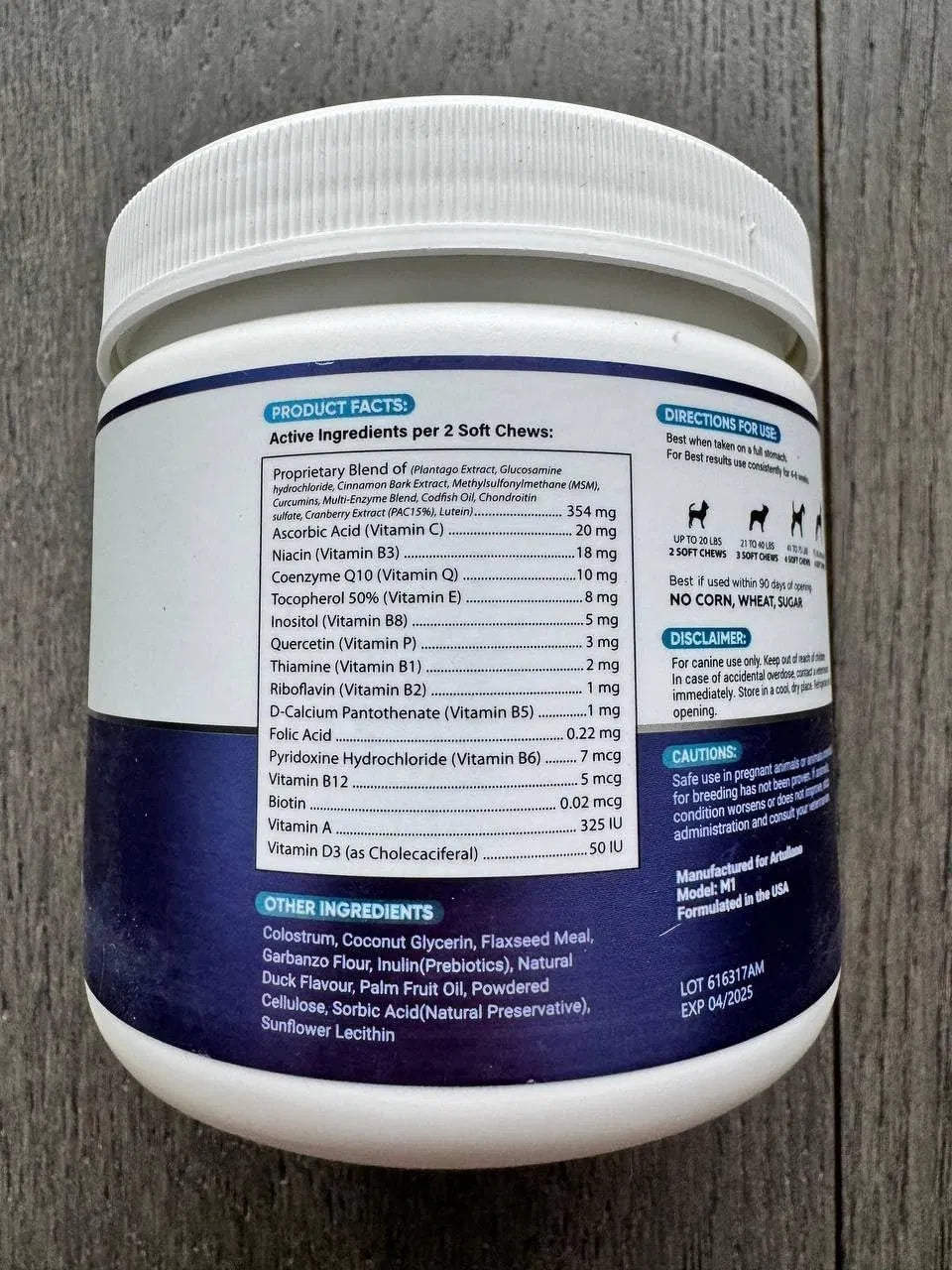 Dog Multivitamin Chewable With Glucosamine 20 In 1 Dog Vitam | Other