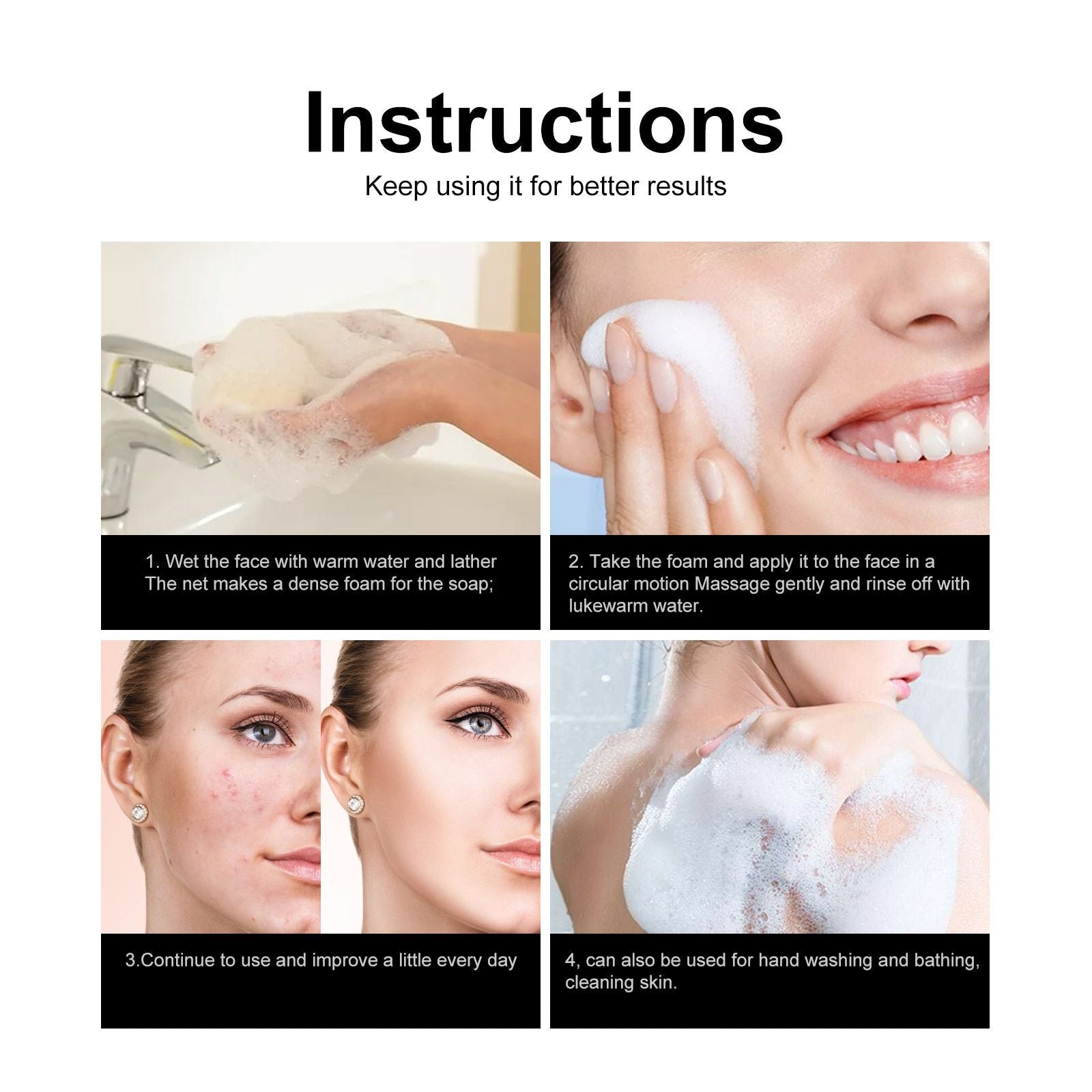 Jaysuing Acne Removing Mite Skin Soap Acne Inhibiting Cleans | Other