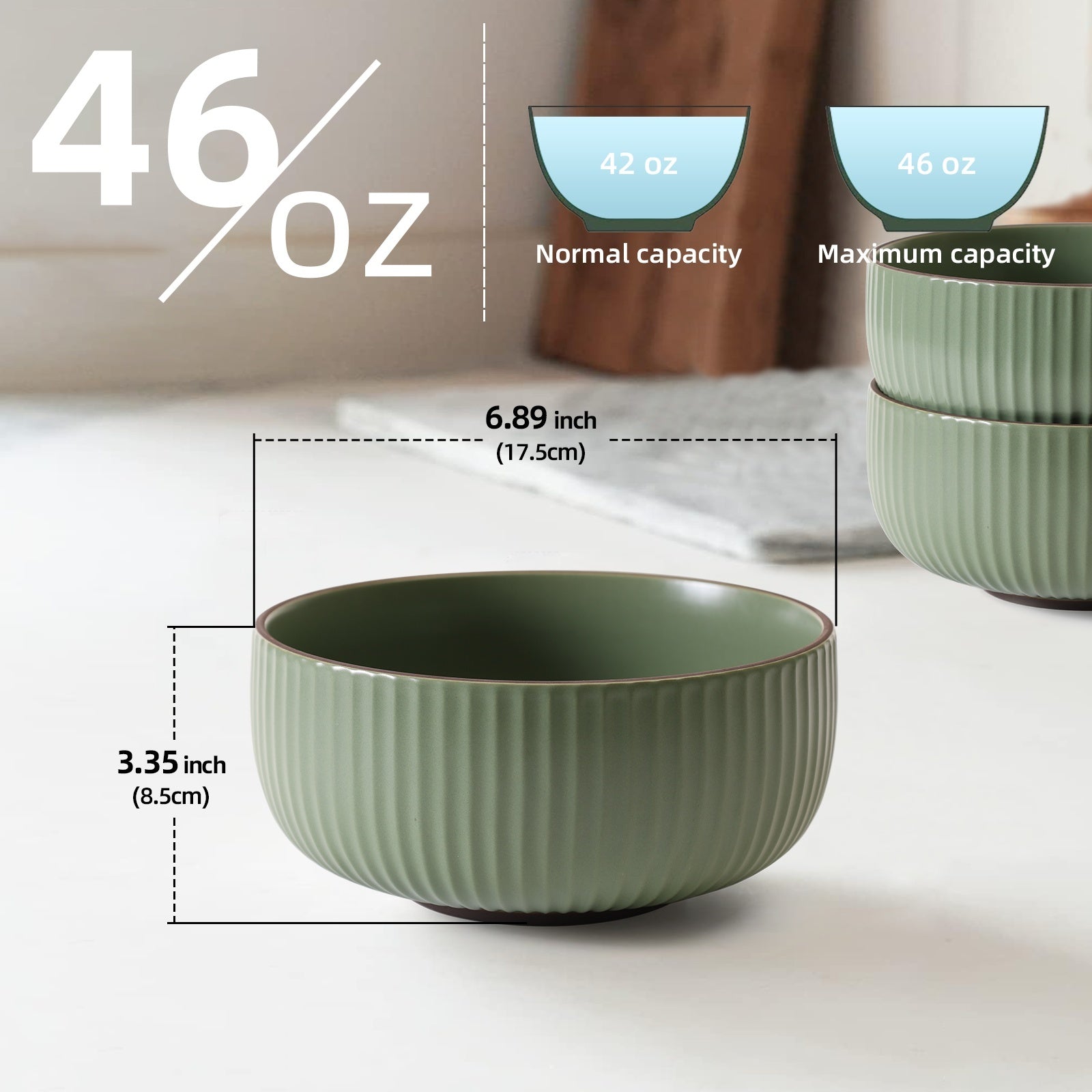 Ceramic Bowls For Kitchen, 46oz Bowl Set Of 4 For Cereal, Sa | Other