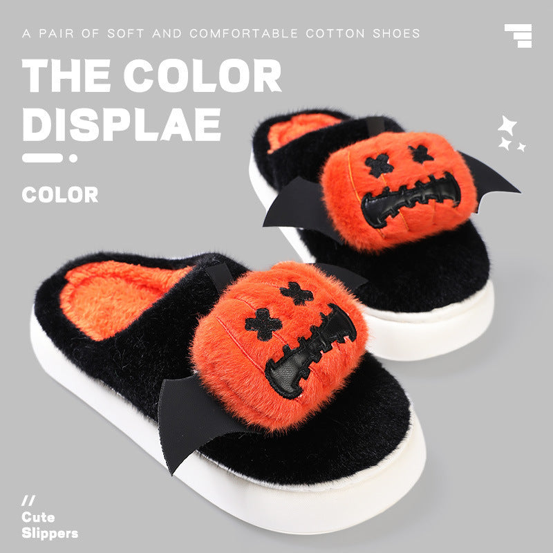 Halloween Cartoon Funny Pumpkin Slippers With Small Wings De | Other