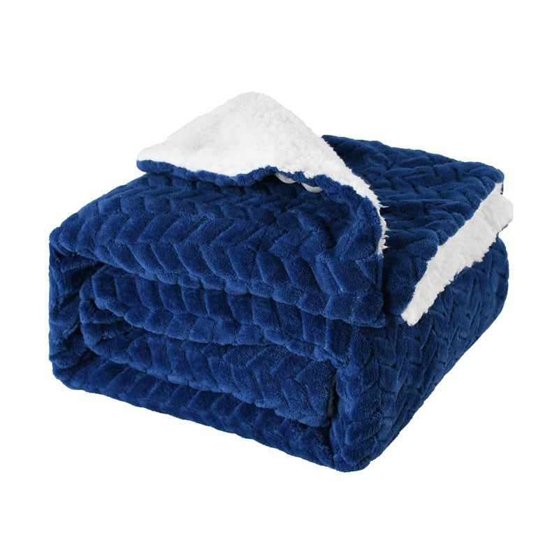Thickened Flannel Lamb Wool Composite Double Blanket Leisure | Other