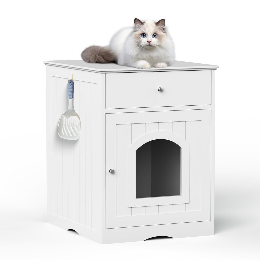 Wooden Pet House Litter Box Fence With Drawers | Other