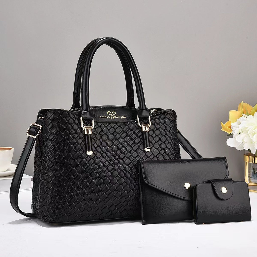 Woven Texture Three-piece Set Large Capacity One Shoulder Co | Other