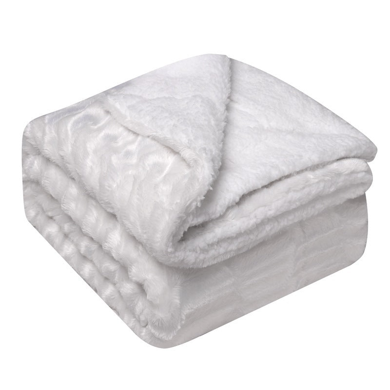 Thickened Flannel Lamb Wool Composite Double Blanket Leisure | Other