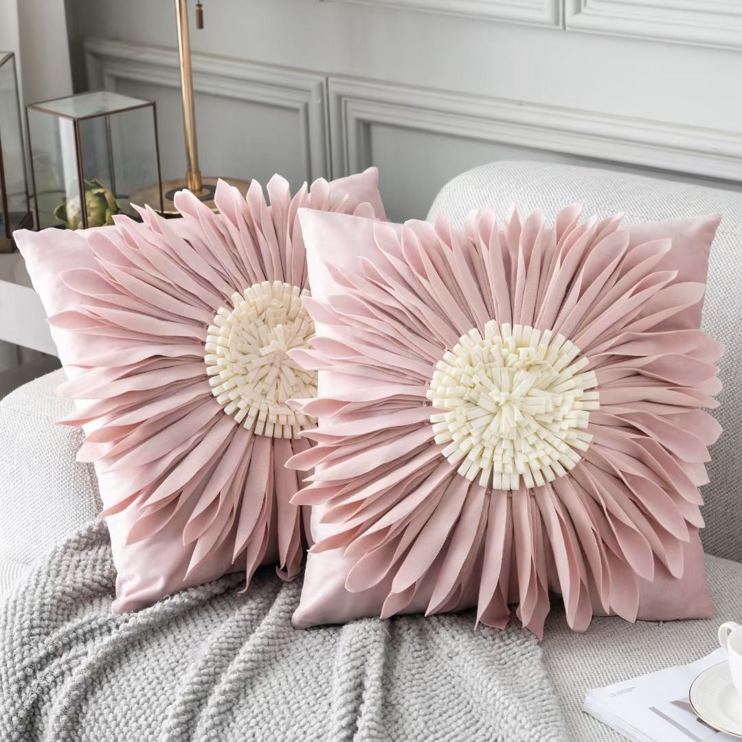 Fashion Modern Style White Throw Pillows Velvet Stitching 3d | Other