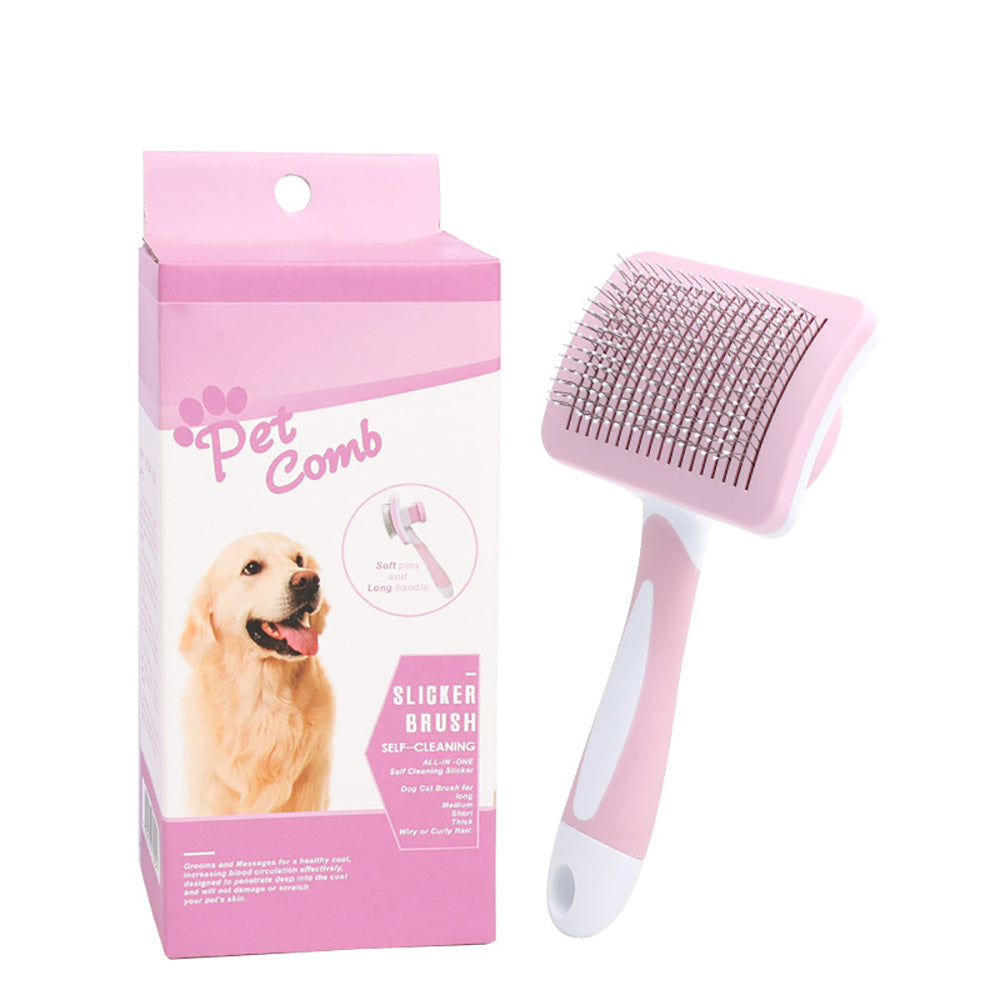 Self Cleaning Slicker Brush For Dogs, Cats Pets-one Click Cl | Other