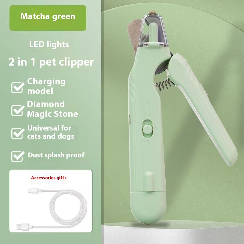 2 In 1 Pet Nail Clippers With Led Light Dog Cat Special Bloo | Other