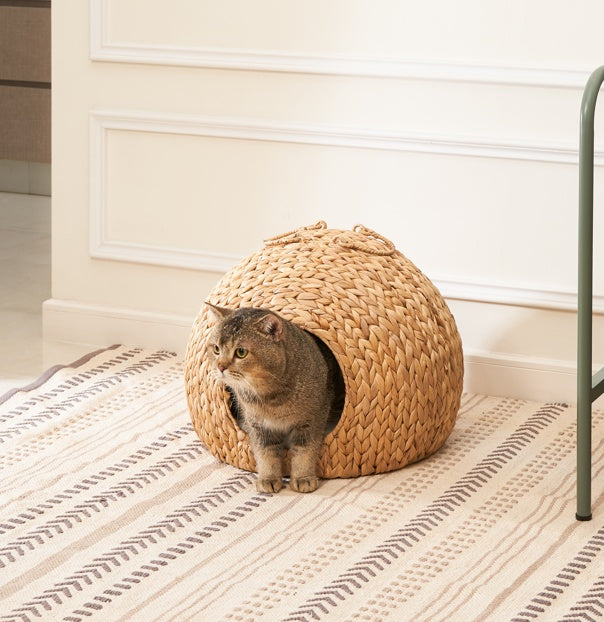 Weaving Rattan Circular Cat Bed | Other